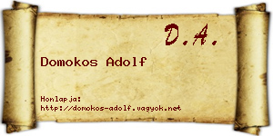 Domokos Adolf névjegykártya